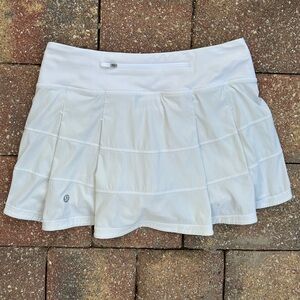 LULULEMON Pace Rival Mid-Rise Skirt in White